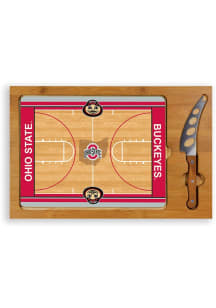 Ohio State Buckeyes Icon Basketball Glass Top Cutting Board