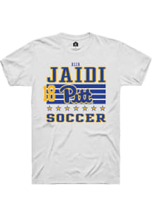 Alia Jaidi Pitt Panthers White NIL Striped Short Sleeve Player T Shirt