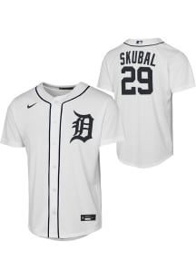 Tarik Skubal  Nike Detroit Tigers Youth White Home Baseline Jersey
