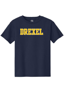 Summit Sportswear Drexel Dragons Youth Navy Blue Straight Block Short Sleeve T-Shirt