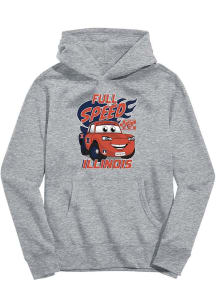 Vive La Fete Illinois Fighting Illini Youth Grey Full Speed Long Sleeve Hoodie
