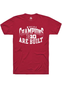 Rally Big Ten Cardinal Champs Arch Design Short Sleeve T Shirt