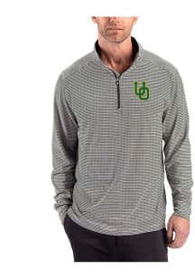 Cutter and Buck Oregon Ducks Mens Black Forge Eco Long Sleeve Qtr Zip Pullover
