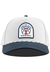 Branded Bills Illinois Fighting Illini Curved 5 Panel Rope Adjustable Hat - White