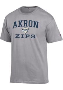 Champion Akron Zips Grey MAC Arch Jersey Short Sleeve T Shirt