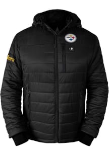 Mens Pittsburgh Steelers ActionHeat Mens Insulated Puffer Heavyweight Jacket - Black