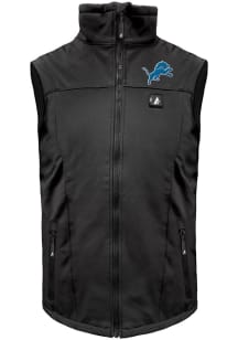 ActionHeat Detroit Lions Mens Black Softshell Heated Sleeveless Jacket