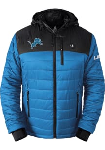 Mens Detroit Lions ActionHeat Mens 5V Colorblock Heavyweight Jacket - Blue