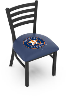 Houston Astros Stationary Black Wrinkle Finish Pub Stool - Black