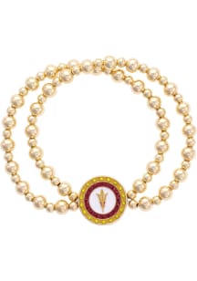 Arizona State Sun Devils Disc Bead Stretch Womens Bracelet