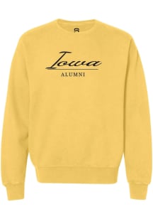 Summit Sportswear Iowa Hawkeyes Womens Yellow Alumni Crew Sweatshirt