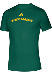 Adidas George Mason University Green Primary Logo Short Sleeve T Shirt