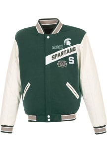 Mens Michigan State Spartans Reversible Two-Tone Heavyweight Jacket - Green