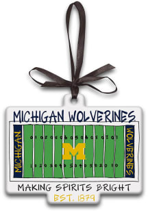 Michigan Wolverines Flat Stadium Ornament - Blue