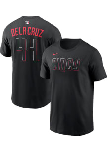 Elly De La Cruz Cincinnati Reds Black City Connect Short Sleeve Player T Shirt