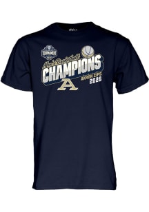 Blue 84 Akron Zips Navy Blue 2026 MAC Mens Basketball Tournament Champions Locker Room Short Sleev..