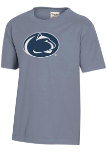 Gear For Sports Penn State Nittany Lions Youth Grey Primary Garment Dyed Short Sleeve T-Shirt