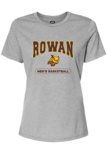 Summit Sportswear Rowan University Womens Grey Mens Basketball Short Sleeve T-Shirt
