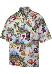 Reyn Spooner Philadelphia Phillies Mens White All Star Game Big and Tall Dress Shirt