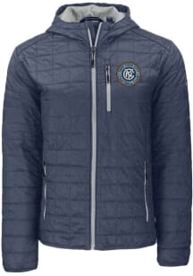 Cutter and Buck New York City FC Mens Anthracite Rainier PrimaLoft Hood Filled Jacket