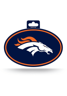Denver Broncos Oval Auto Decal - Orange