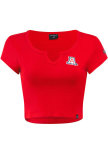 Hype and Vice Arizona Wildcats Womens Red Cali Short Sleeve T-Shirt