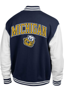 Champion Michigan Wolverines Mens Blue Fleece Varsity Medium Weight Jacket