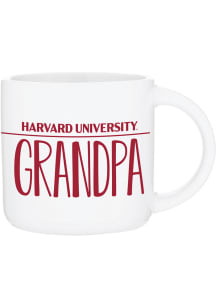 Harvard Crimson 14oz Cora Grandpa Ceramic Mug - White