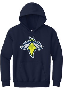 Summit Sportswear Columbia Fireflies Youth Navy Blue Primary Logo Long Sleeve Hoodie