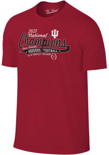 Indiana Hoosiers Crimson 2025 College Football National Champions Short Sleeve T Shirt