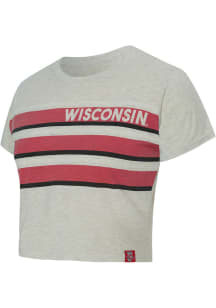 Concepts Sport Wisconsin Badgers Womens White Birch Short Sleeve T-Shirt