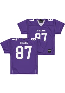 Lawson Mcgraw  Campus Ink K-State Wildcats Purple NIL Football Jersey