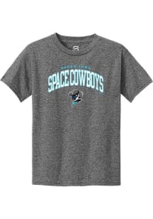 Summit Sportswear Sugar Land Space Cowboys Youth Graphite Arch Mascot Short Sleeve T-Shirt