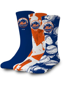 New York Mets ISlide iSlide Primary Mens Crew Socks