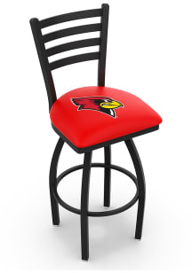 Illinois State Redbirds High Back Swivel Pub Stool - Black