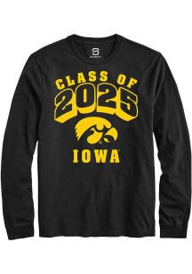 Summit Sportswear Iowa Hawkeyes Black Class of 2025 Long Sleeve T Shirt