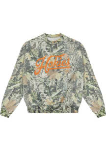 B-Unlimited Virginia Tech Hokies Mens Green Faded Varsity Letter Long Sleeve Crew Sweatshirt