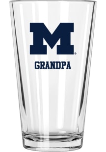 Michigan Wolverines Grandpa 16 oz Pint Glass - White