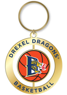 Drexel Dragons Basketball Spinner Keychain - Blue