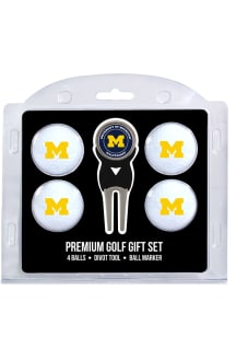 Michigan Wolverines Divot Tool 4 Pack Golf Gift Set
