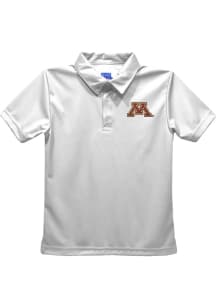 Vive La Fete Minnesota Golden Gophers Toddler White Team Short Sleeve Polo Shirt