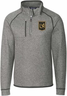 Cutter and Buck Los Angeles FC Mens Grey Mainsail Long Sleeve Qtr Zip Pullover