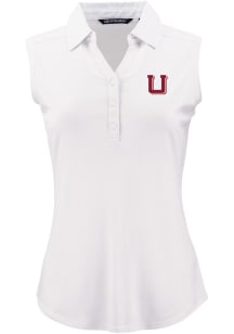 Cutter and Buck Utah Utes Womens White Vault Forge Eco Polo Shirt