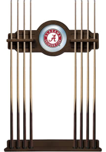Alabama Crimson Tide Script Solid Wood Cue Rack Pool Table