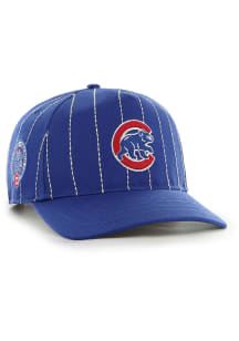 47 Chicago Cubs Rawlings Pin Stripe Hitch Adjustable Hat - Blue