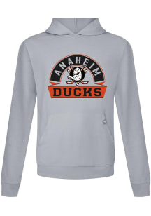 Levelwear Anaheim Ducks Mens Grey Relay Banner Arch Hood