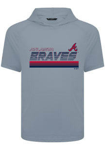 Levelwear Atlanta Braves Grey Phase Breaker Short Sleeve Hoods