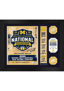 Michigan Wolverines Team Force Bronze Coin Photo 2026 MBB Nat Champ Picture Frame - Blue