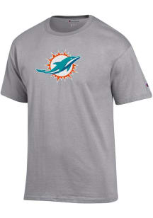 Champion Miami Dolphins Grey Jersey Short Sleeve T Shirt