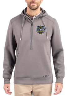 Cutter and Buck Michigan Wolverines Mens Graphite 2026 MBB Champions Roam Hood